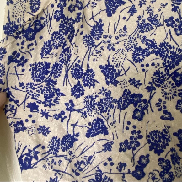 Free People Cropped Blue and White Floral Cami - Picture 3 of 5